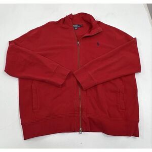 Polo Ralph Lauren Full Zip Mock Neck Jacket | Red | Embroidered Pony | Men’s XXL